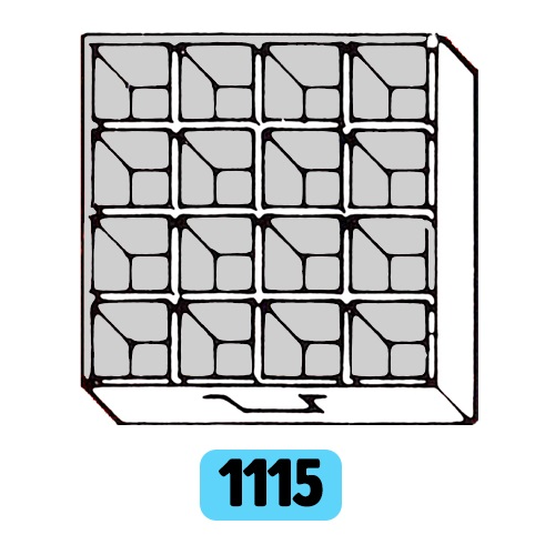 Tiroir 300x300x67 + 16 cuvettes 68x68x60 - Lot de 5