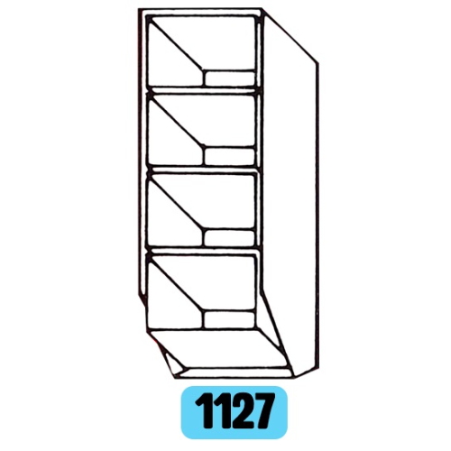 Container 400x150x110 + 4 cuvettes 140x88x98 - Lot de 10