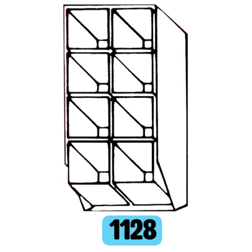 Container 400x200x110 + 8 cuvettes 88x88x98 - Lot de 10