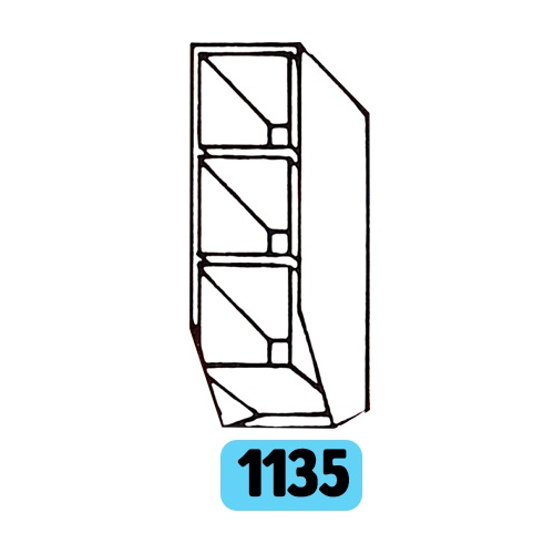 Container 300x100x110 + 3 cuvettes 88x88x98 - Lot de 10