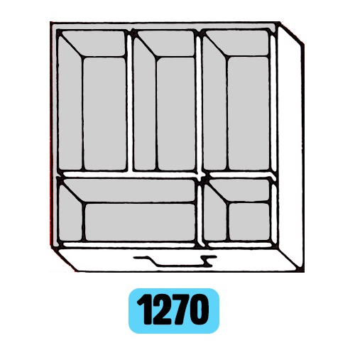 Tiroir 300x300x67 + 4 cuvettes 168x90x60 et 1 cuvette 92x92x60 - Lot de 5