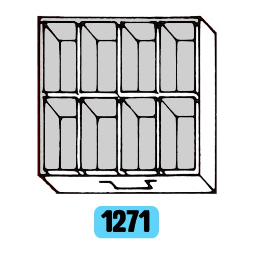Tiroir 300x300x67 + 8 cuvettes 68x142x60 - Lot de 5