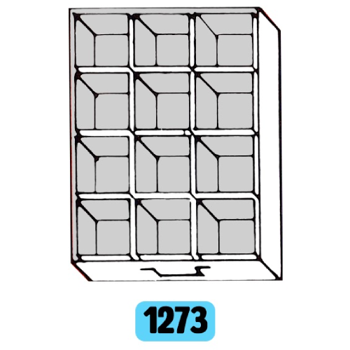 Tiroir 400x300x67 + 12 cuvettes 92x92x60 - Lot de 5