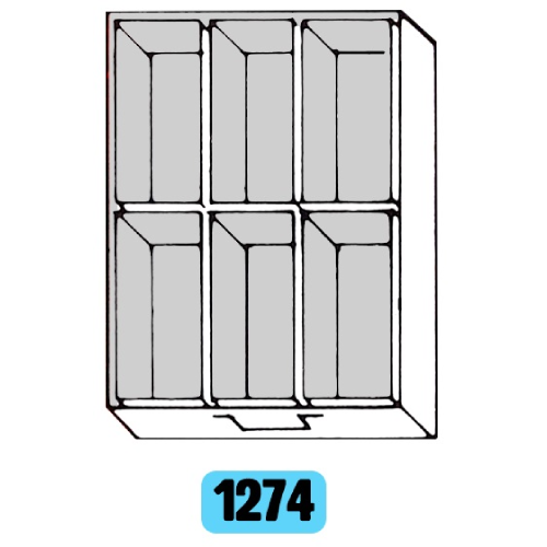 Tiroir 400x300x67 + 6 cuvettes 186x90x60 - Lot de 5