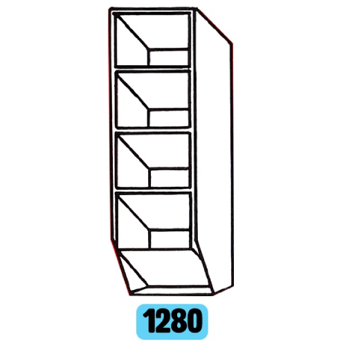Container 450x150x110 + 4 cuvettes 140x88x98 - Lot de 10