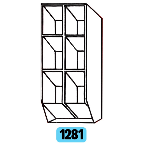 Container 450x200x110 + 6 cuvettes 140x88x98 - Lot de 10