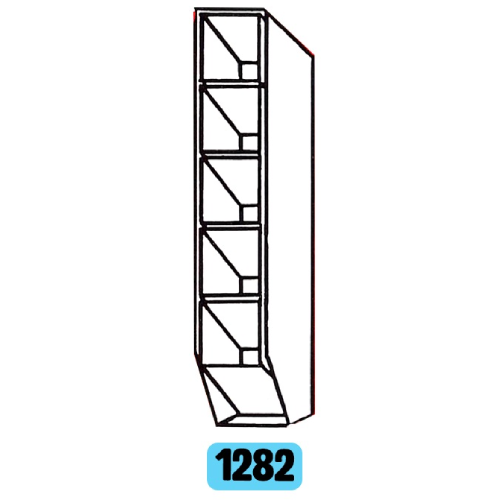 Container 500x100x110 + 5 cuvettes 88x88x98 - Lot de 10