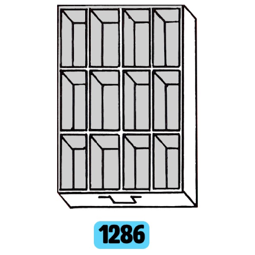 Tiroir 450x300x67 + 12 cuvettes 68x142x60 - Lot de 5