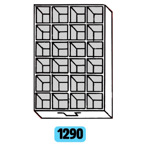 Tiroir 450x300x67 + 24 cuvettes 68x68x60 - Lot de 5